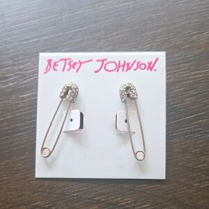 Betsey Johnson Safety Pin Earrings